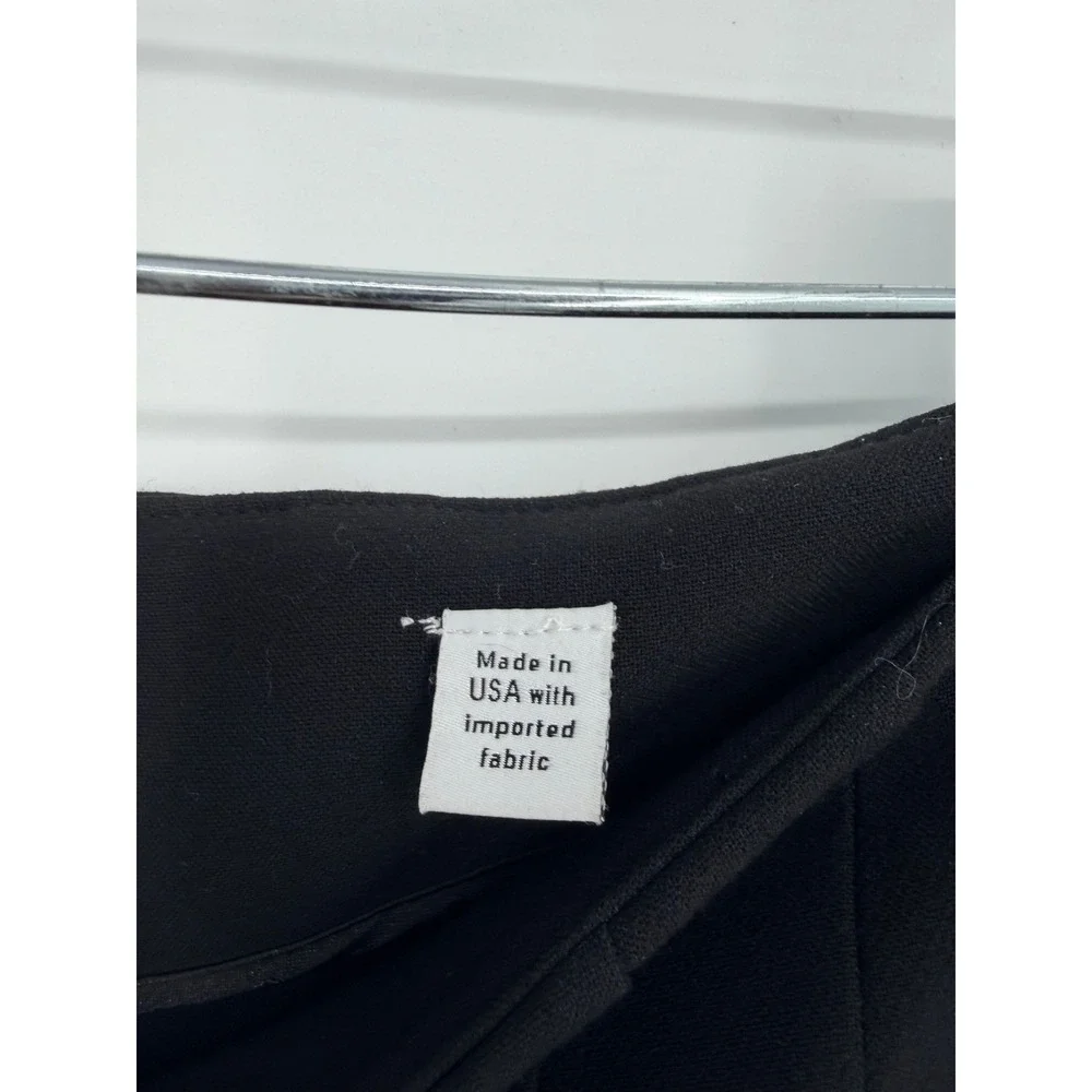 Veronica Beard Black High Rise Straight Leg Tailored Trousers Pants Size 4